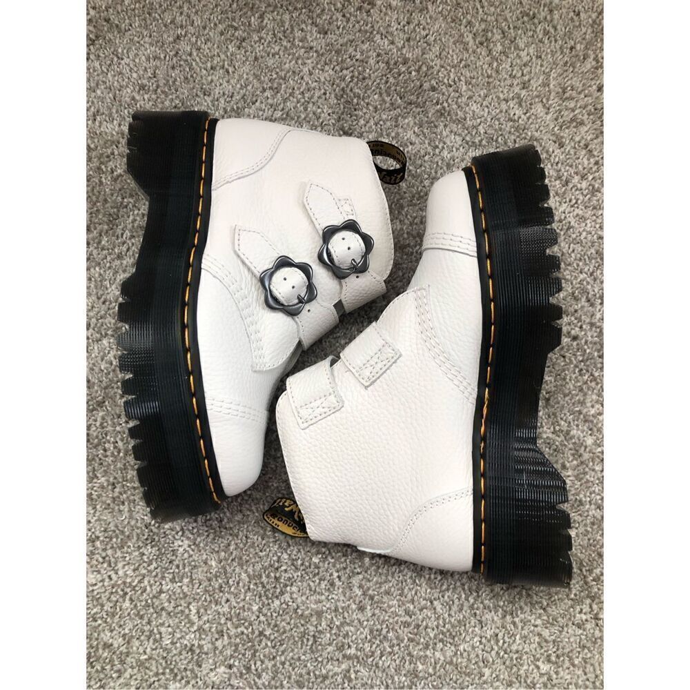 Dr Martens Devon Flower Quad Boots Women's Size 8 - Picture 6 of 7